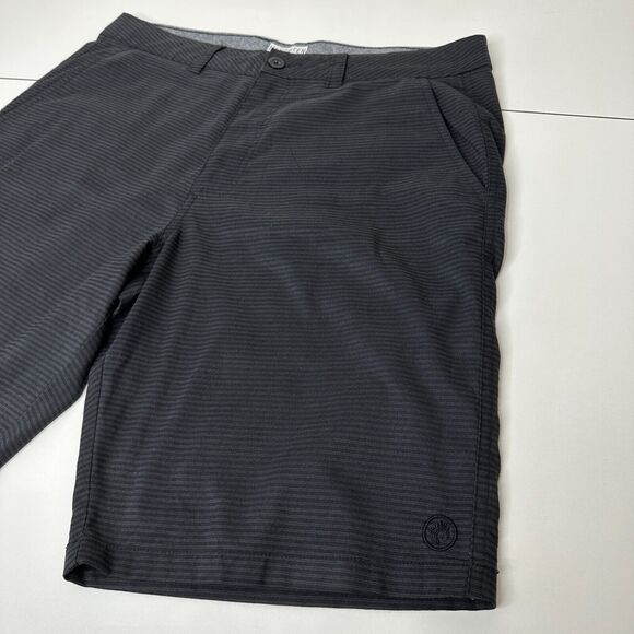 Hang 10 Black-Gray Daybreak Hybrid 21" Everyday Short Back Pocket Stretch 34 - Picture 2 of 14